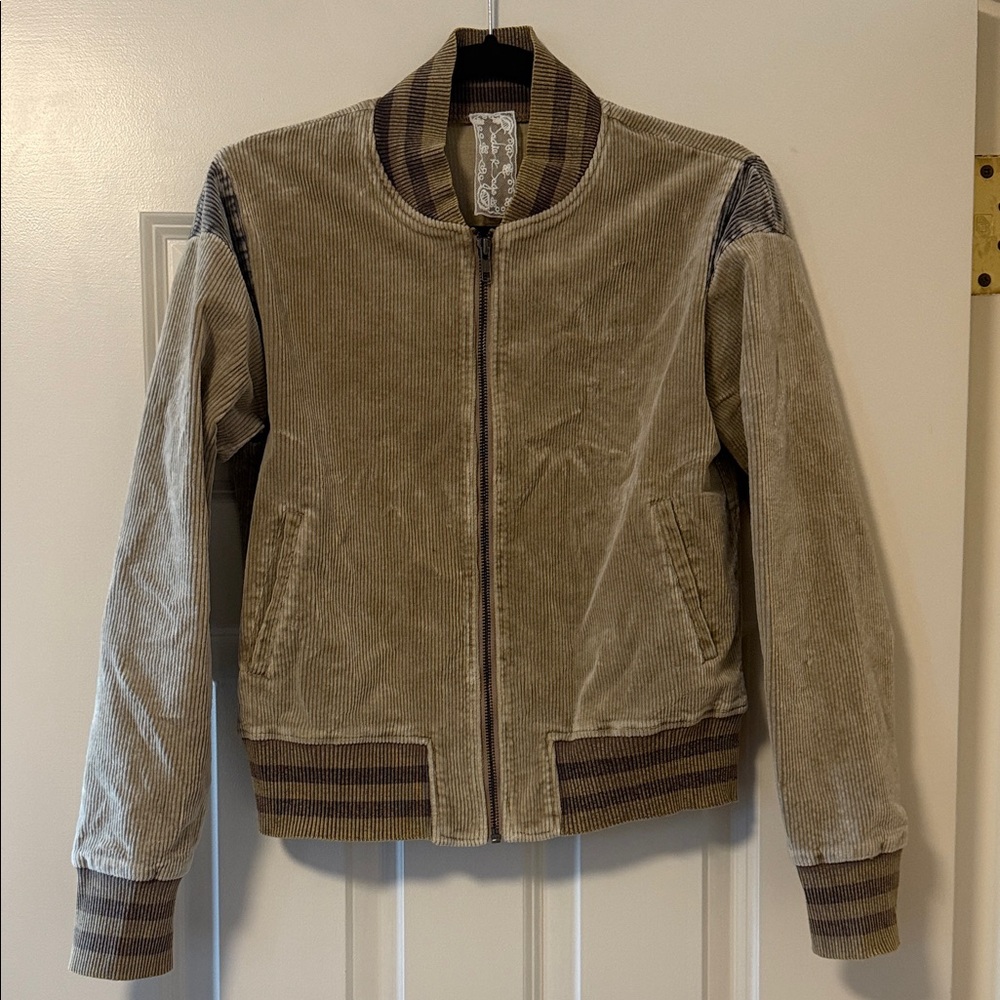 Sadie & Sage Tan Bomber Jacket